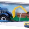 Bburago - New Holland Traktor Med Kran Og Vogn - Die-Cast Metal - 10 CM -Legetøjsland tractor wtree forwarder nh t7615 10cm blue 18 31650 572170