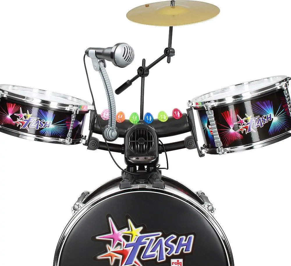 Trommesæt Til Børn - Begynder - Inkl. Mikrofon Og Taburet 5 Trommesæt Til Børn - Begynder - Inkl. Mikrofon Og Taburet - Billede 3